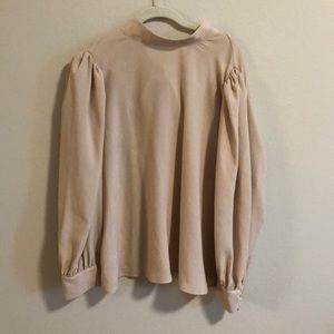 H&M pinky-nude open back blouse xxl